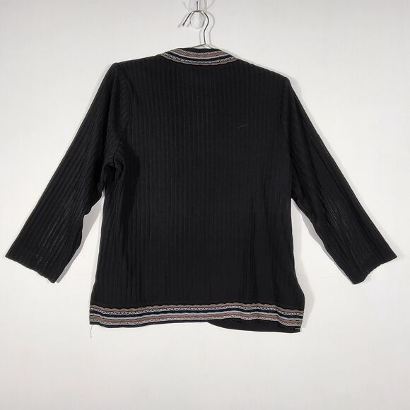 Exclusively Misook Womens Cardigan Size Large Signature Knit Toggle Close Office - Picture 5 of 7